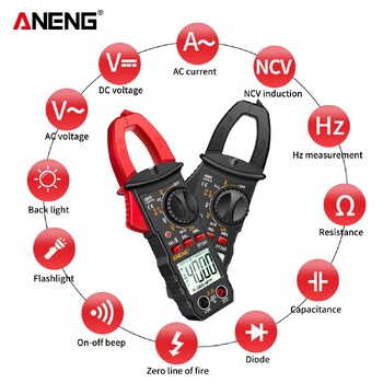 ANENG ST180 4000 Counts Digital Clamp Meter AC Current Multimeter Амперметър Voltage Tester Car Amp Hz Capacitance NCV Ohm Tool