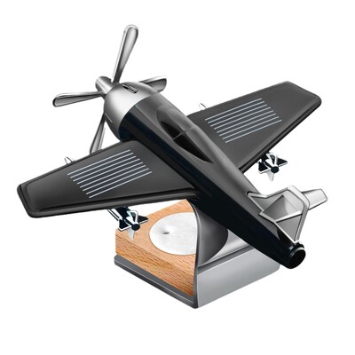 Auto eeterlike õlide hajuti päikeseenergia lennuk auto hajuti puidust aluslõhn aroomiteraapia hajuti kaunistused (ilma parfüümita)