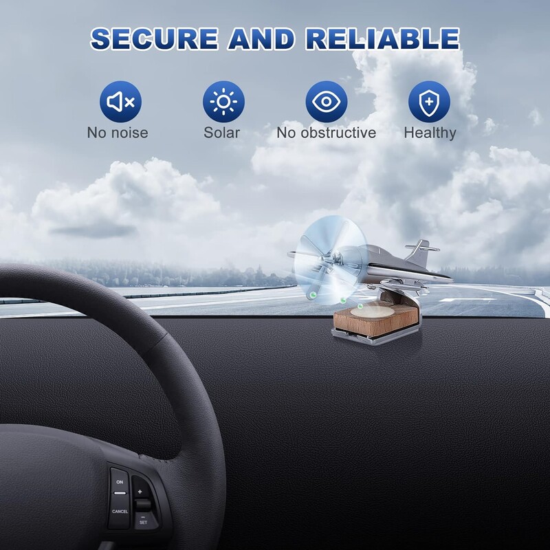 Auto eeterlike õlide hajuti päikeseenergia lennuk auto hajuti puidust aluslõhn aroomiteraapia hajuti kaunistused (ilma parfüümita)