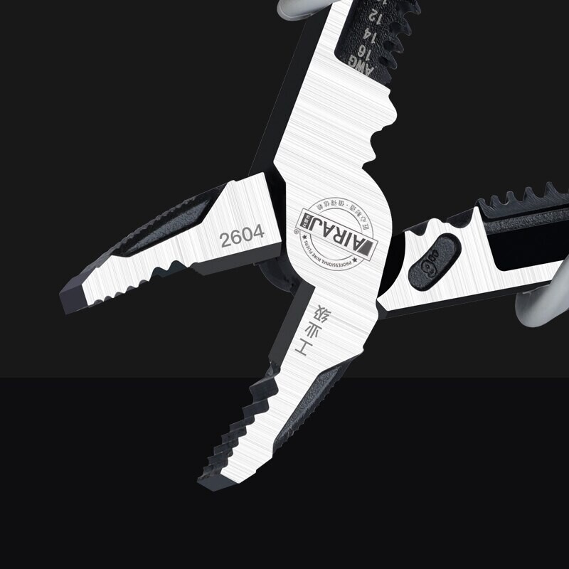 AIRAJ 7/8/9 colių vielos replės Aštrios didelės angos nuplėšimo replės Pramoninės klasės daugiafunkcinės techninės įrangos rankiniai įrankiai