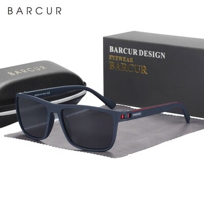 BARCUR Design TR90 Слънчеви очила Мъжки поляризирани леки спортни слънчеви очила Дамски аксесоари за очила Oculos UVAB защита