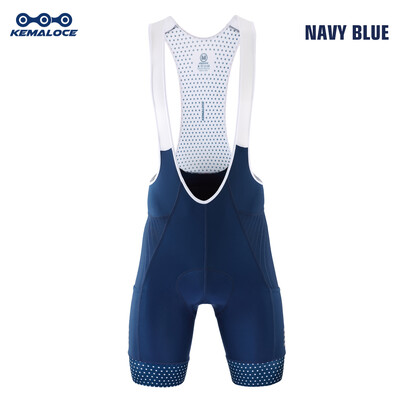 Велосипедни шорти KEMALOCE Blue&Grey&Green&Red 5D Gel Pad Bike Bib Shorts Светлоотразителни дишащи мъжки велосипедни гащи със задни джобове