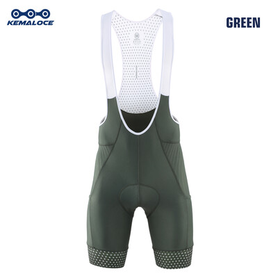 Велосипедни шорти KEMALOCE Blue&Grey&Green&Red 5D Gel Pad Bike Bib Shorts Светлоотразителни дишащи мъжки велосипедни гащи със задни джобове