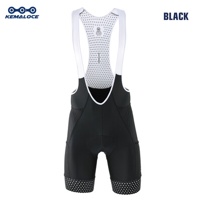 Велосипедни шорти KEMALOCE Blue&Grey&Green&Red 5D Gel Pad Bike Bib Shorts Светлоотразителни дишащи мъжки велосипедни гащи със задни джобове