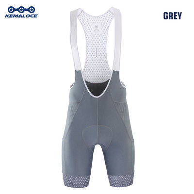 Велосипедни шорти KEMALOCE Blue&Grey&Green&Red 5D Gel Pad Bike Bib Shorts Светлоотразителни дишащи мъжки велосипедни гащи със задни джобове