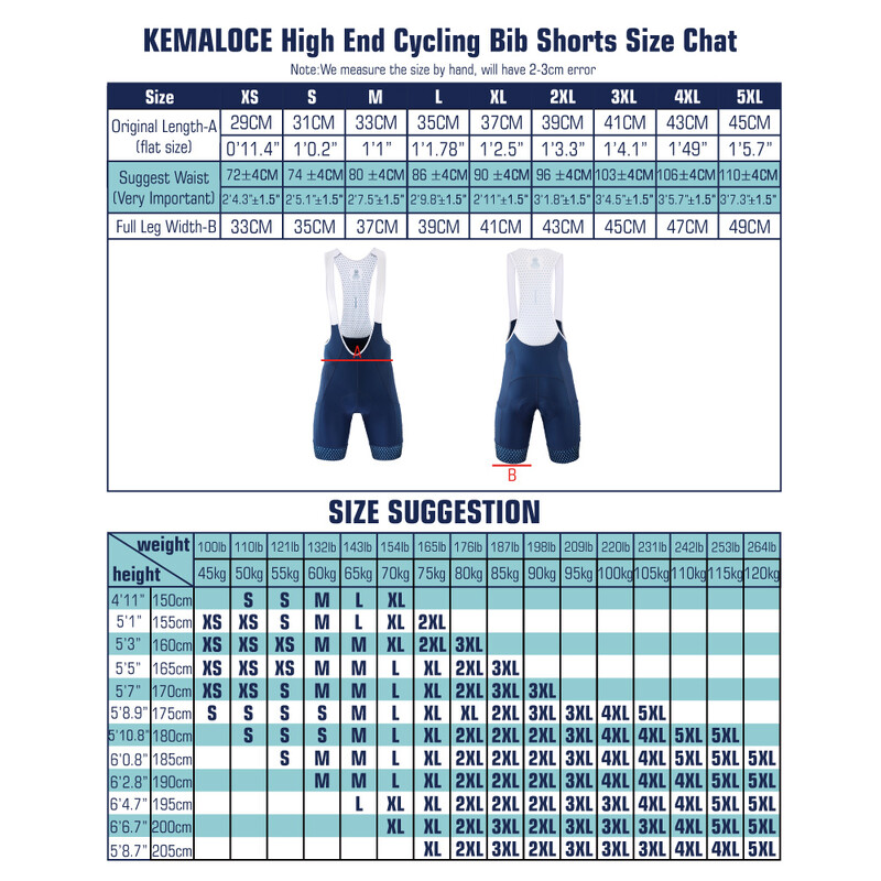 Велосипедни шорти KEMALOCE Blue&Grey&Green&Red 5D Gel Pad Bike Bib Shorts Светлоотразителни дишащи мъжки велосипедни гащи със задни джобове