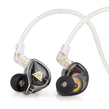 QKZ x HBB 10mm με επίστρωση τιτανίου με διάφραγμα HiFi In Ear Monitor Ακουστικά Ημι-ανοιχτής κοιλότητας CNC πρόσοψη από κράμα αλουμινίου