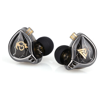 QKZ x HBB 10mm με επίστρωση τιτανίου με διάφραγμα HiFi In Ear Monitor Ακουστικά Ημι-ανοιχτής κοιλότητας CNC πρόσοψη από κράμα αλουμινίου