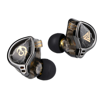 QKZ x HBB 10mm με επίστρωση τιτανίου με διάφραγμα HiFi In Ear Monitor Ακουστικά Ημι-ανοιχτής κοιλότητας CNC πρόσοψη από κράμα αλουμινίου