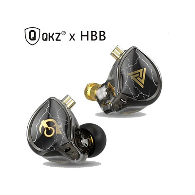 QKZ x HBB 10mm με επίστρωση τιτανίου με διάφραγμα HiFi In Ear Monitor Ακουστικά Ημι-ανοιχτής κοιλότητας CNC πρόσοψη από κράμα αλουμινίου