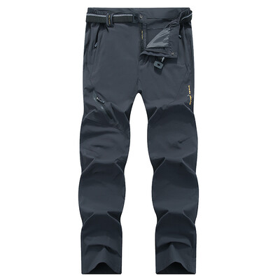 Pantaloni elastici cu uscare rapidă pe patru fețe pentru pantaloni pentru alpinism în aer liber pentru bărbați, ușori și subțiri pentru respirația elastică de vară pentru femei