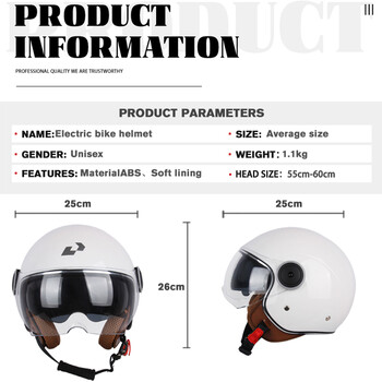 Πιστοποίηση DOT Μοτοσικλέτα Casco Go Kart Scooter Motor Van Motorcycle Dual Lens Vintage Κράνη Four Seasons Racing Half Helmet