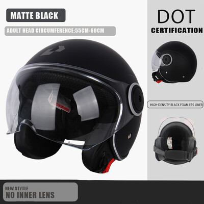 DOT sertifikatas Motociklas Casco Go Kart Motoroleris Motor Van Motociklas Dviejų lęšių senoviniai šalmai Four Seasons Racing Half Šalmas