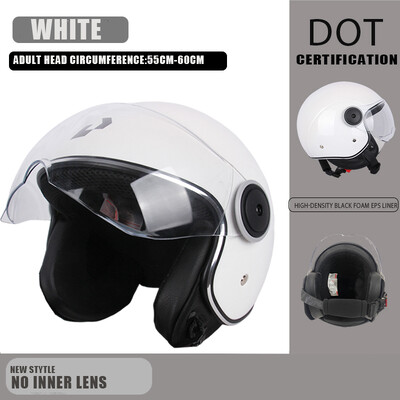 DOT sertifikatas Motociklas Casco Go Kart Motoroleris Motor Van Motociklas Dviejų lęšių senoviniai šalmai Four Seasons Racing Half Šalmas