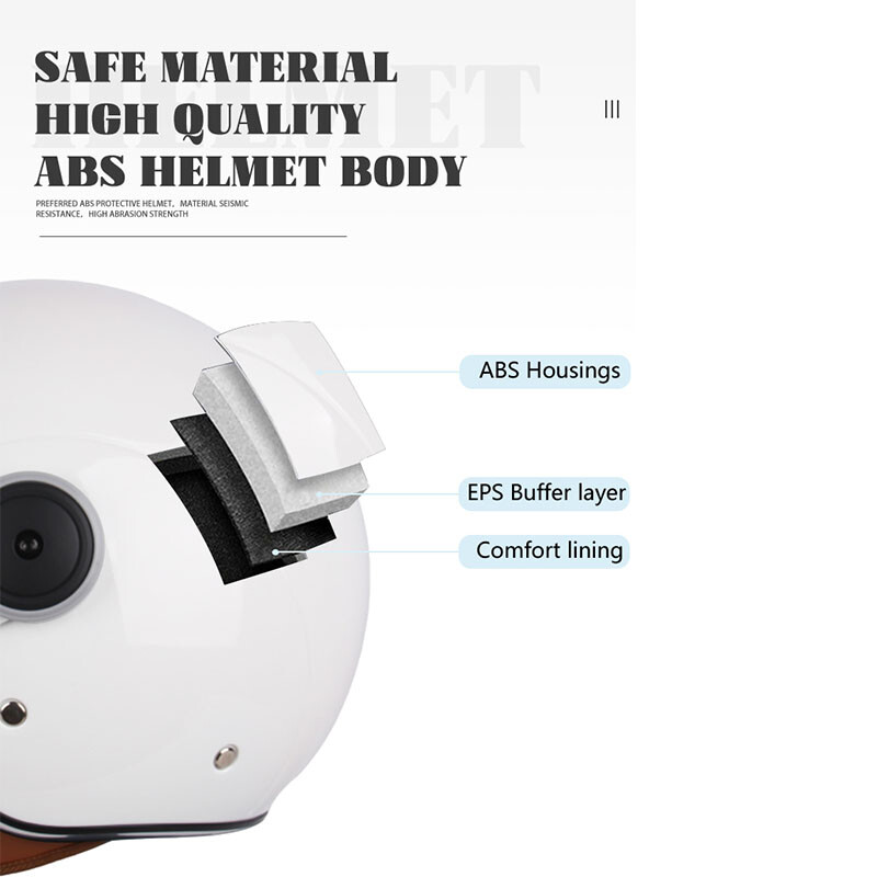 DOT sertifikatas Motociklas Casco Go Kart Motoroleris Motor Van Motociklas Dviejų lęšių senoviniai šalmai Four Seasons Racing Half Šalmas