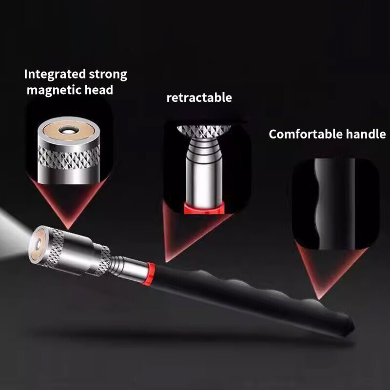 Teleskopinis pikapas Magnetinis geležinis strypas Buitinių automobilių remonto ir tikrinimo įrankis Tvirtas magnetinis metalinis varžtas siurbimo strypas