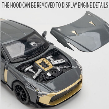 1:32 Nissan GT-R50 Model Car Toy Alloy Diecasts Metal Super Sport Cars With Sound Light Vehicle Toys for Boys Gifts Collection