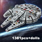 Noi cărămizi de navă spațială Stars Fighter Space for Millennium Set Falcon Ship 75105 Model Kit de blocuri de construcție Jucării pentru copii