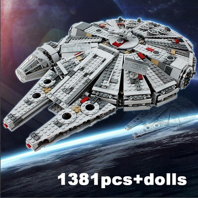 Νέο διαστημόπλοιο Bricks Stars Fighter Space For Millennium Set Falcon Ship 75105 Model Building Blocks Kit Toys for Children