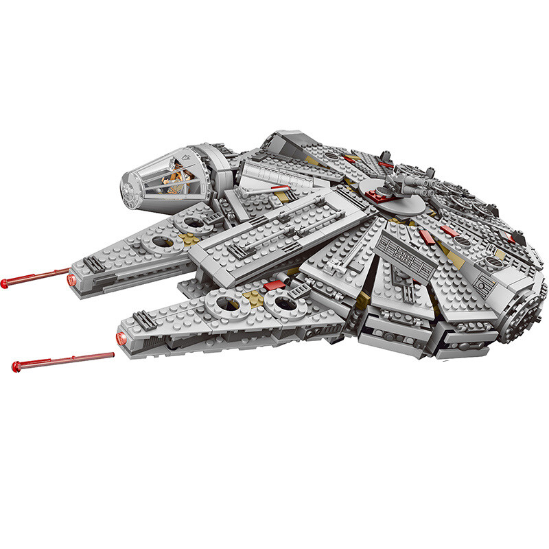 Noi cărămizi de navă spațială Stars Fighter Space for Millennium Set Falcon Ship 75105 Model Kit de blocuri de construcție Jucării pentru copii