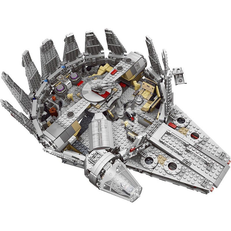 Noi cărămizi de navă spațială Stars Fighter Space for Millennium Set Falcon Ship 75105 Model Kit de blocuri de construcție Jucării pentru copii