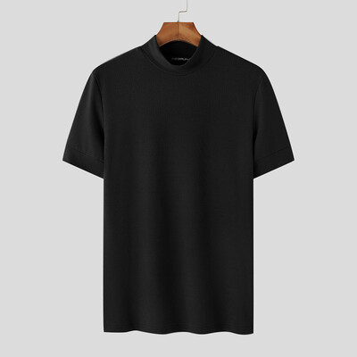 2024 m. vyriški marškinėliai vientisu vėžlys trumpomis rankovėmis gatvės apranga Stilingi laisvalaikio marškinėliai Vasaros Fintess Korėjos vyriški drabužiai INCERUN