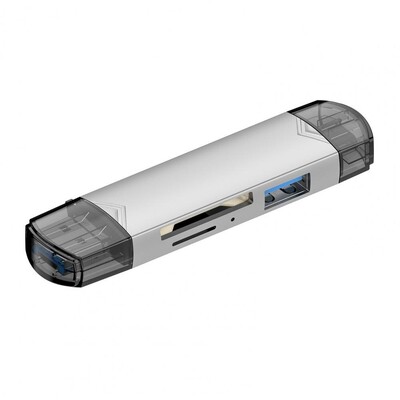 6-ühes multifunktsionaalne USB 3.0 kaardilugeja U ketta tüüp C/Mikro-USb/Tf/Sd välkmälu mälukaardi lugemise adapter Telefoni tarvikud