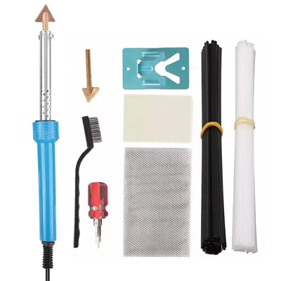 Kaasaskantav 80 W auto plastist keevitamise kuumarauda alus ja traatharja remondikomplekt Auto kaitseraua armatuurlaua süsta kanuu remont