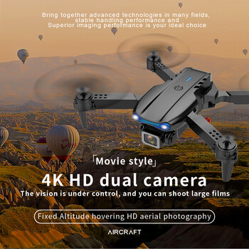 Pro E99 RC Drone Foldable 4K HD Dual Camera Aerial Photography Quadcopter Optical Flow Positioning Altitude Hold Drone Toys