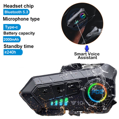 Bluetooth 5.3 Slušalice s kacigom Bežični Hands-free telefonski komplet za pozive Motocikl Vodootporne slušalice MP3 Music Player Zvučnik za Moto