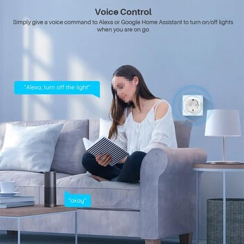 Tuya Smart Plug WiFi EU 16A/20A Smart Socket with Power Monitor Timeming Smart Life Υποστήριξη Alexa Google Home Yandex SmartThings