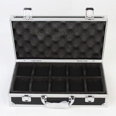 Cutie de depozitare pentru ceasuri cu grilă din aliaj de aluminiu 10/12/18 Cutie de colecție de bijuterii Cutie portabilă de ceasuri de mare capacitate Cutie cadou de calitate