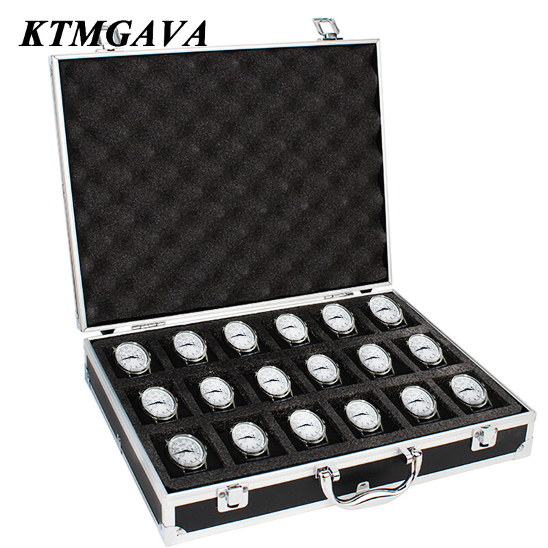 Cutie de depozitare pentru ceasuri cu grilă din aliaj de aluminiu 10/12/18 Cutie de colecție de bijuterii Cutie portabilă de ceasuri de mare capacitate Cutie cadou de calitate