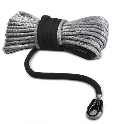 7mm x 15m Camion Barcă Înlocuire de urgență 9300lbs 12 șnururi Accesorii pentru exterior pentru mașină Cablu pentru troliu sintetic ATV UTV