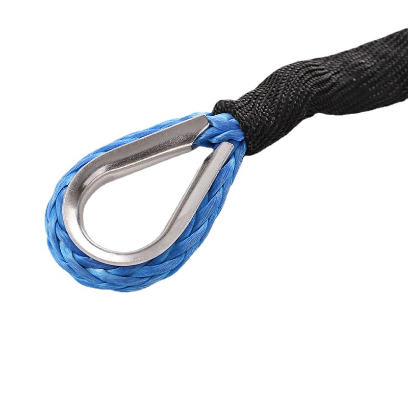 7mm x 15m Camion Barcă Înlocuire de urgență 9300lbs 12 șnururi Accesorii pentru exterior pentru mașină Cablu pentru troliu sintetic ATV UTV