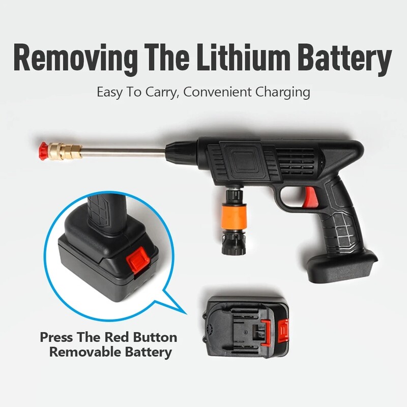 Automobilių vandens 96\48\24HV pistoletas belaidis aukšto slėgio ploviklis purškiamas vandens pistoletas automobilių plovimo slėginis vandens valymo mašina