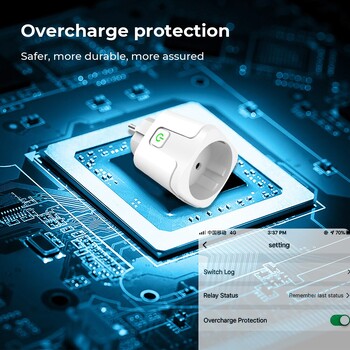 Smart Socket EU 20A Wifi Smart Plug with Power Monitoring Έξυπνος οικιακός φωνητικός έλεγχος Υποστήριξη Βοηθός Google Alexa Alice