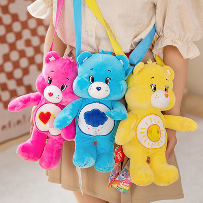 MINISO Cute Bear βελούδινο σακίδιο πλάτης Kawaii Fashion βελούδινη κούκλα γούνινη τσάντα τσάντα για κορίτσια Παιδική τσάντα τσάντα ώμου Τσάντες σακίδιο δώρα