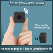 Minikaamera Juhtmeta WiFi-kaugmonitor Kaamera Pisike kodune IP-kaamera Pole vaja ühendada Ülipikk aku tööiga