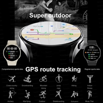 2024 Нов Galaxy Watch 6 GPS Track Smart Watch Men Amoled Винаги показва часовник за телесна температура BT Call Smartwatch за Android IOS