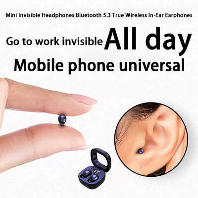 Слушалки Bluetooth 5.3 True Wireless In-Ear Earphones Mini In Ear Noise Canceling Invisible Sleeping HiFi качество на звука