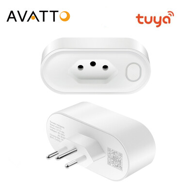 AVATTO Tuya Brazil Socket WiFi/Zigbee 16A/20A Έξυπνο βύσμα Έξοδοι οθόνης τροφοδοσίας Ο φωνητικός έλεγχος λειτουργεί με την Alexa Google Home