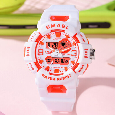 SMAEL keskmise suurusega digitaalne käekell naiste noorte elujõulisuse multifunktsionaalne spordielektrooniline ja kvartskäekell koolitüdrukute stopper
