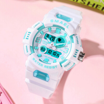 SMAEL keskmise suurusega digitaalne käekell naiste noorte elujõulisuse multifunktsionaalne spordielektrooniline ja kvartskäekell koolitüdrukute stopper
