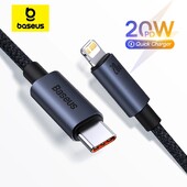Baseus 20W PD USB C-kaabel iPhone 14 13 12 Pro Max kiirlaadimise USB C-kaabel iPhone 12 Mini Pro Max andmeside USB-tüüpi C-kaabli jaoks
