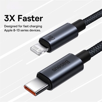 Καλώδιο USB C Baseus 20W PD για iPhone 14 13 12 Pro Max Γρήγορη φόρτιση Καλώδιο USB C για iPhone 12 Mini Pro Max Καλώδιο USB Τύπου C