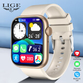 LIGE uus nutikell 2024 juhtmevaba laadimisega nutikell Bluetooth kõned meeste naiste nutikellad fitness käevõru kohandatud kella sihver