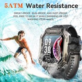 Ceas inteligent BYSL S20 Bărbați Ecran HD de 1,69 inci Apel Bluetooth Sport Fitness 5ATM Tracker impermeabil Monitor de somn Ceas inteligent