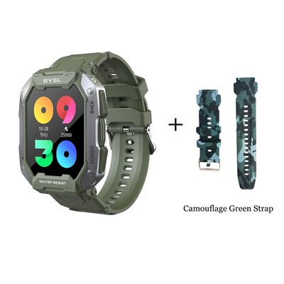 Ceas inteligent BYSL S20 Bărbați Ecran HD de 1,69 inci Apel Bluetooth Sport Fitness 5ATM Tracker impermeabil Monitor de somn Ceas inteligent