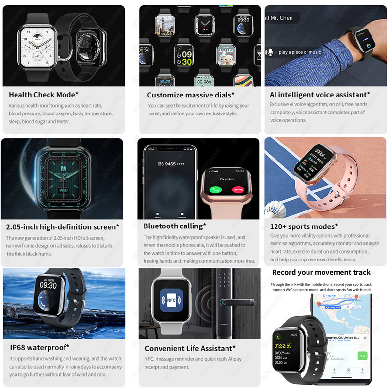 2024 Apple Watch 9 Smart Watch Women Ultra Series 9 NFC Smart Watch meeste BT Call jaoks Veekindel juhtmevaba laadija, 2,05-tolline ekraan